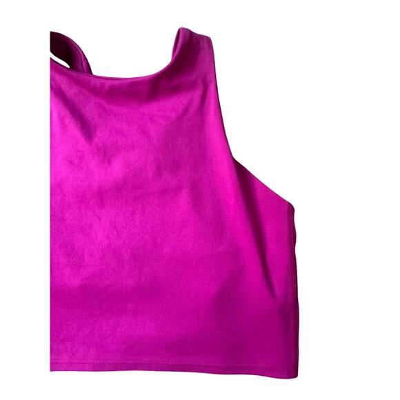 Athleta | Fuchsia Conscious Crop Bikini Top | Size Small - Picture 2 of 5
